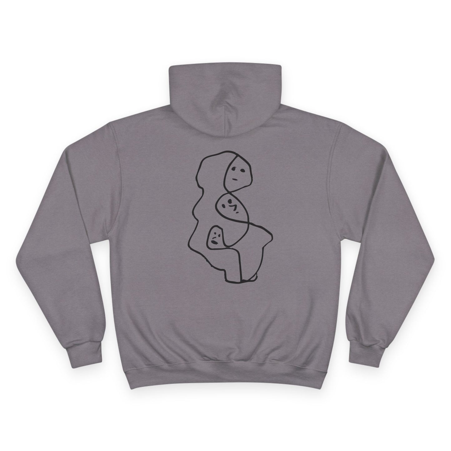 squiggly faces - Champion Hoodie