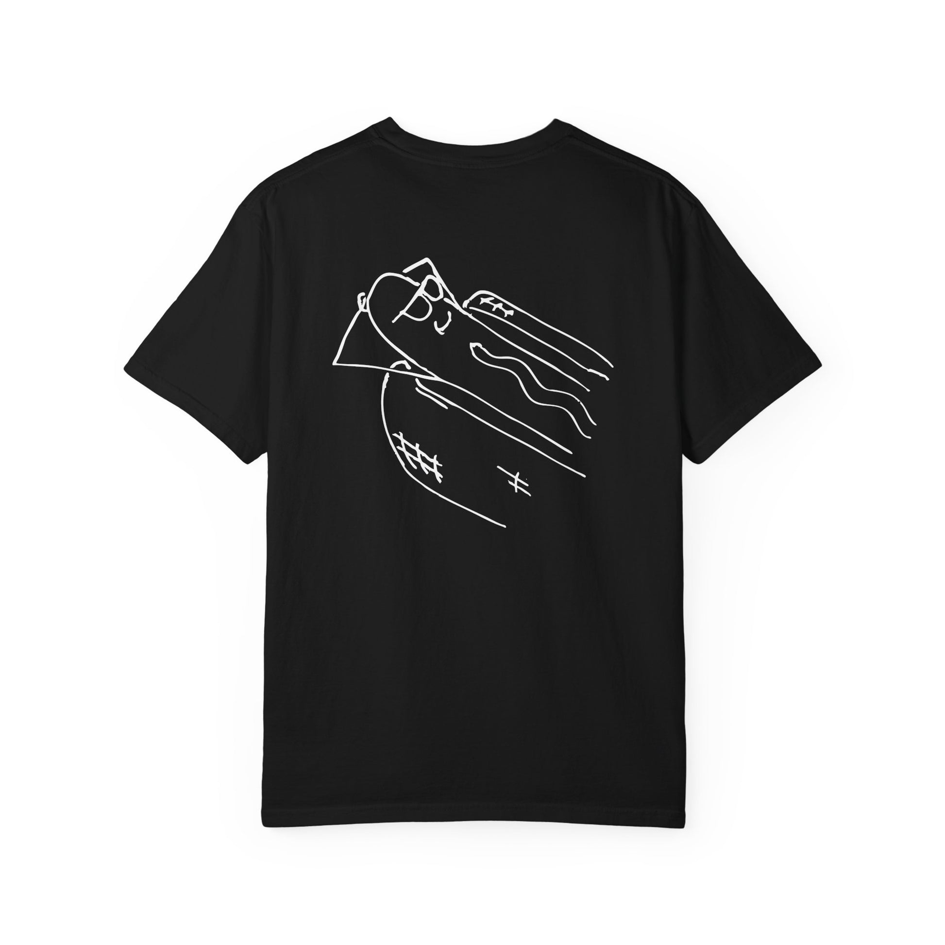 comfortable garment-dyed t-shirt in black