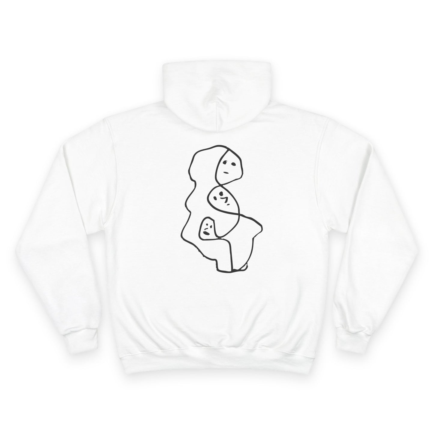 squiggly faces - Champion Hoodie