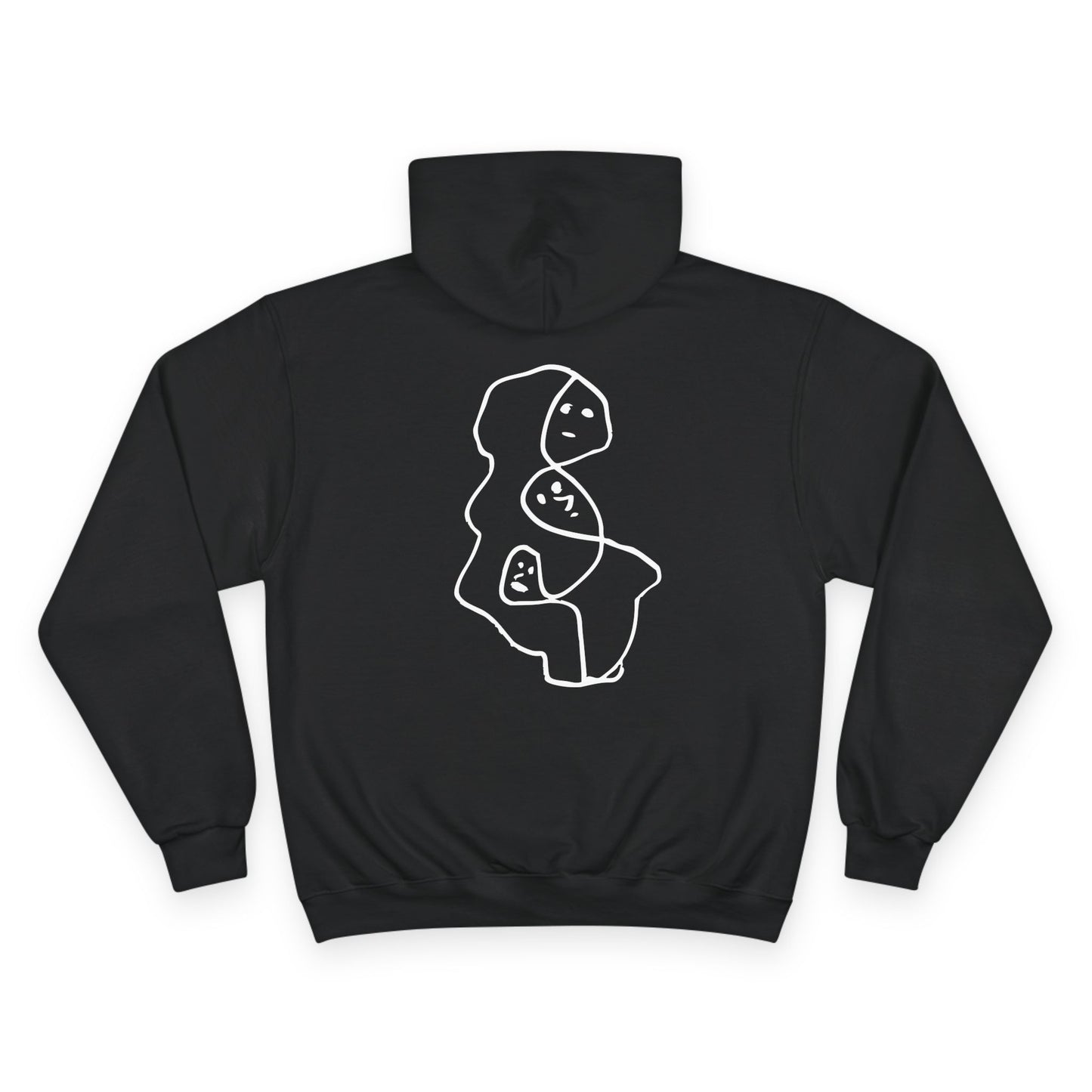 squiggly faces - Champion Hoodie