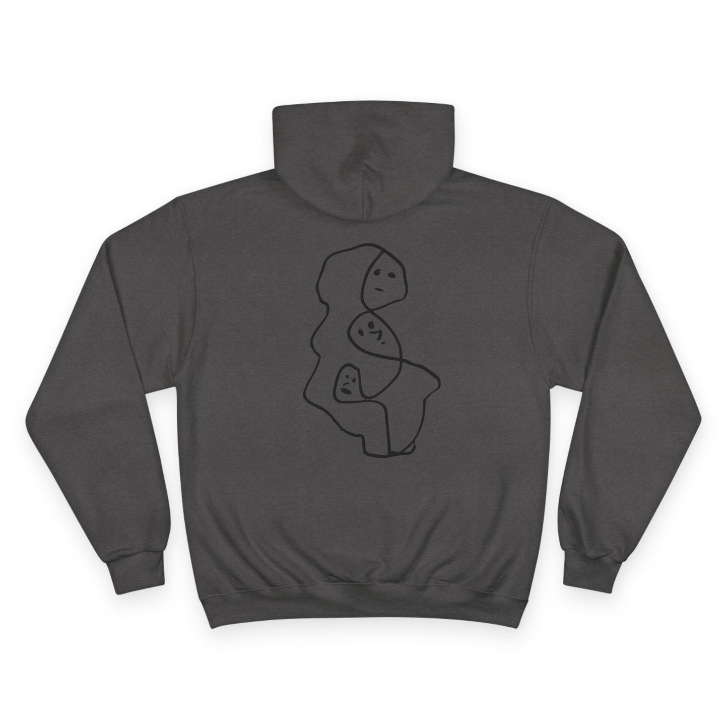 squiggly faces - Champion Hoodie