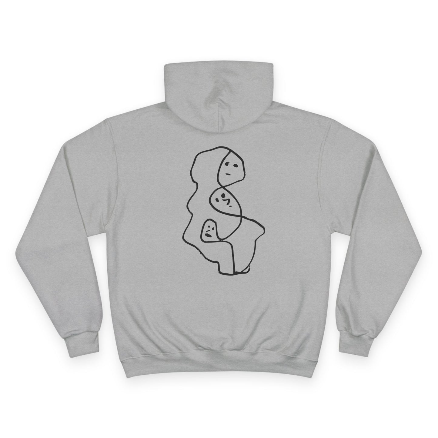 squiggly faces - Champion Hoodie